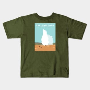 Old Faithful Geyser, Yellowstone National Park, Wyoming, USA Kids T-Shirt